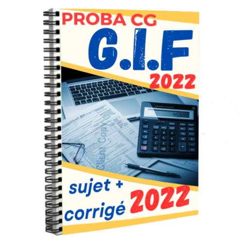 Couverture de Epreuve de GIF au probatoire CG 2022