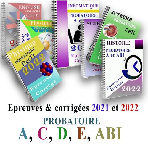 Couverture de Epreuves Corriges du Probatoire General 2021 et 2022