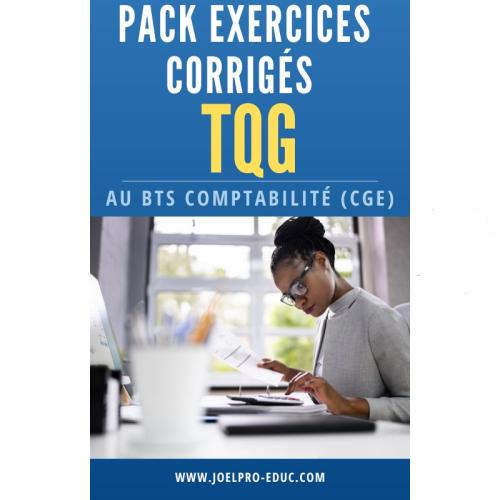 Couverture de PACK SUJETS ENTRAINEMENT CORRIGE de TQG au BTS CGE
