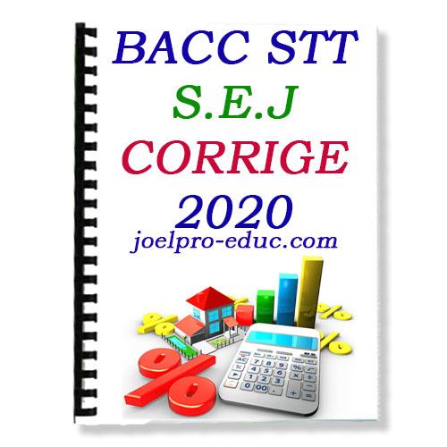 Couverture de EPREUVE DES S.E.J BACCALAUREAT 2020
