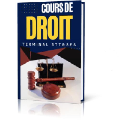 Couverture de Cours de DROIT Tle STT & SES