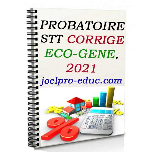 Couverture de EPREUVE ECO GENE PROBATOIRE 2021 