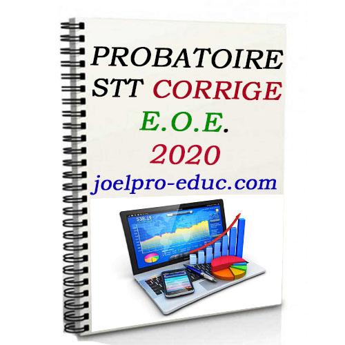 Couverture de EPREUVE EOE PROBATOIRE 2020  