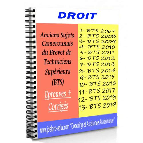 Couverture de Epreuves Droit Corrigées BTS Tronc Commun