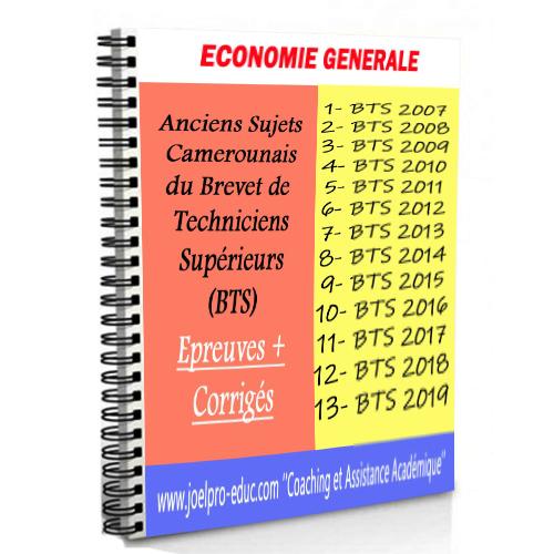Couverture de Epreuves Economie Générale Corrigées BTS Tronc Commun