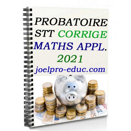 Couverture de EPREUVE MATHS APPLIQUEE PROBATOIRE 2021 